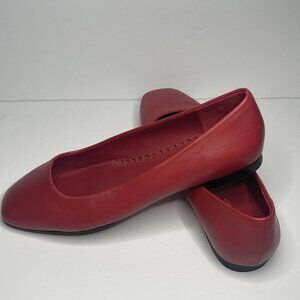Brooks Brothers Red Square-Toe Flats Genuine Leather